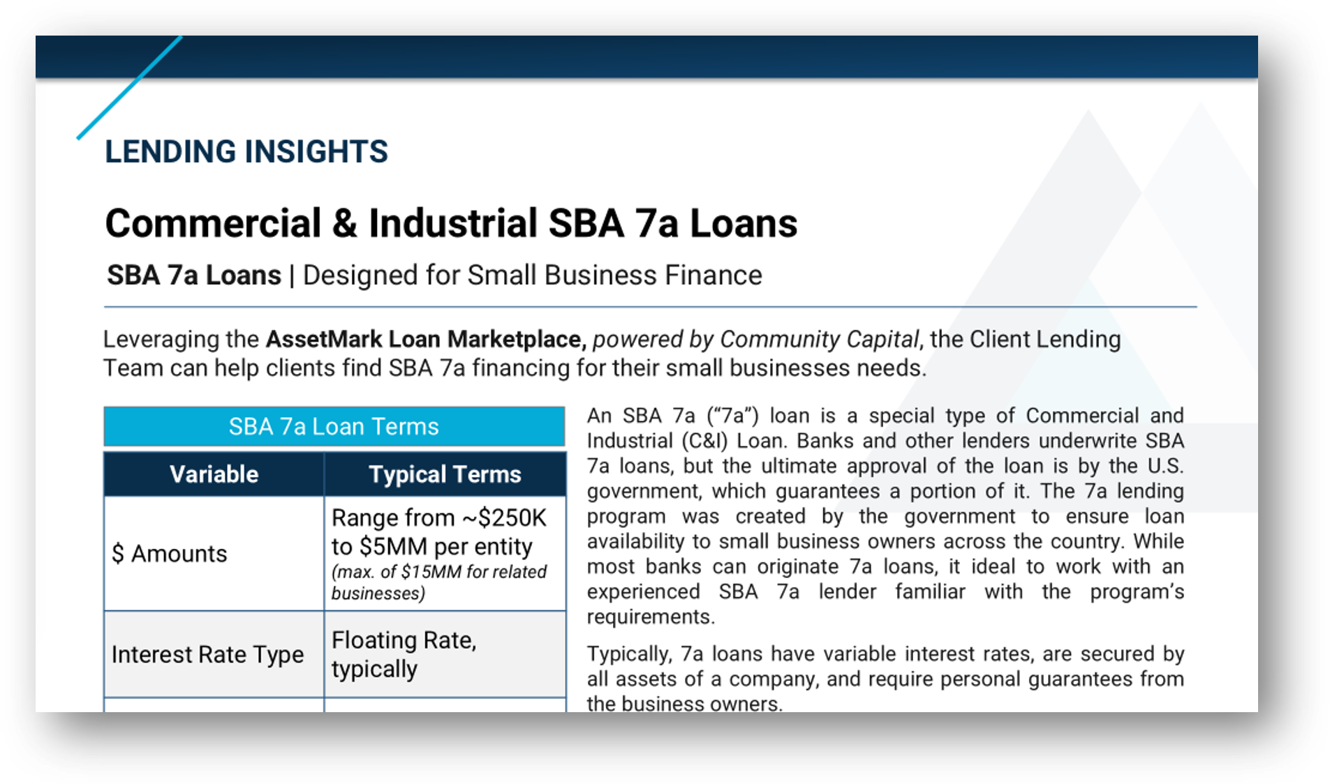 AssetMark 7a Education Image