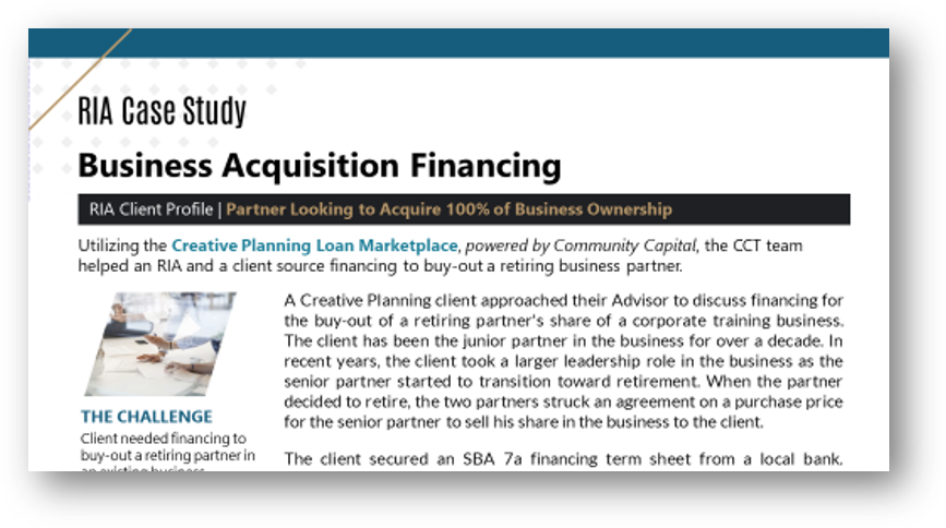 CP - Buy Out Financing