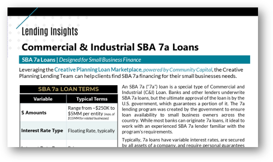 CP - SBA 7a Education