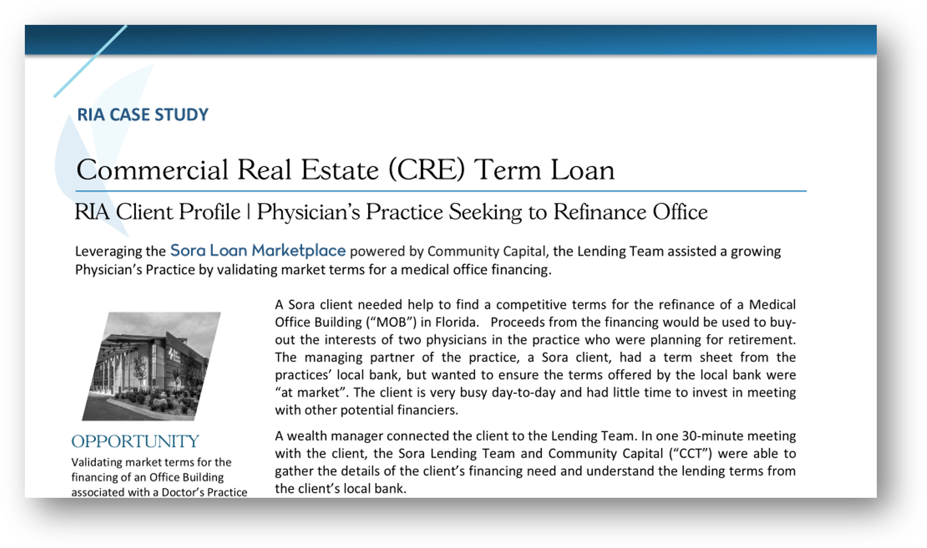 CRE Term Loan Medical Office Refinance-1