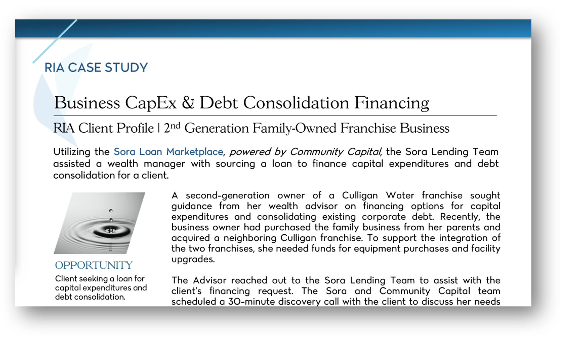 Case Study - CapEx Debt Consolidation