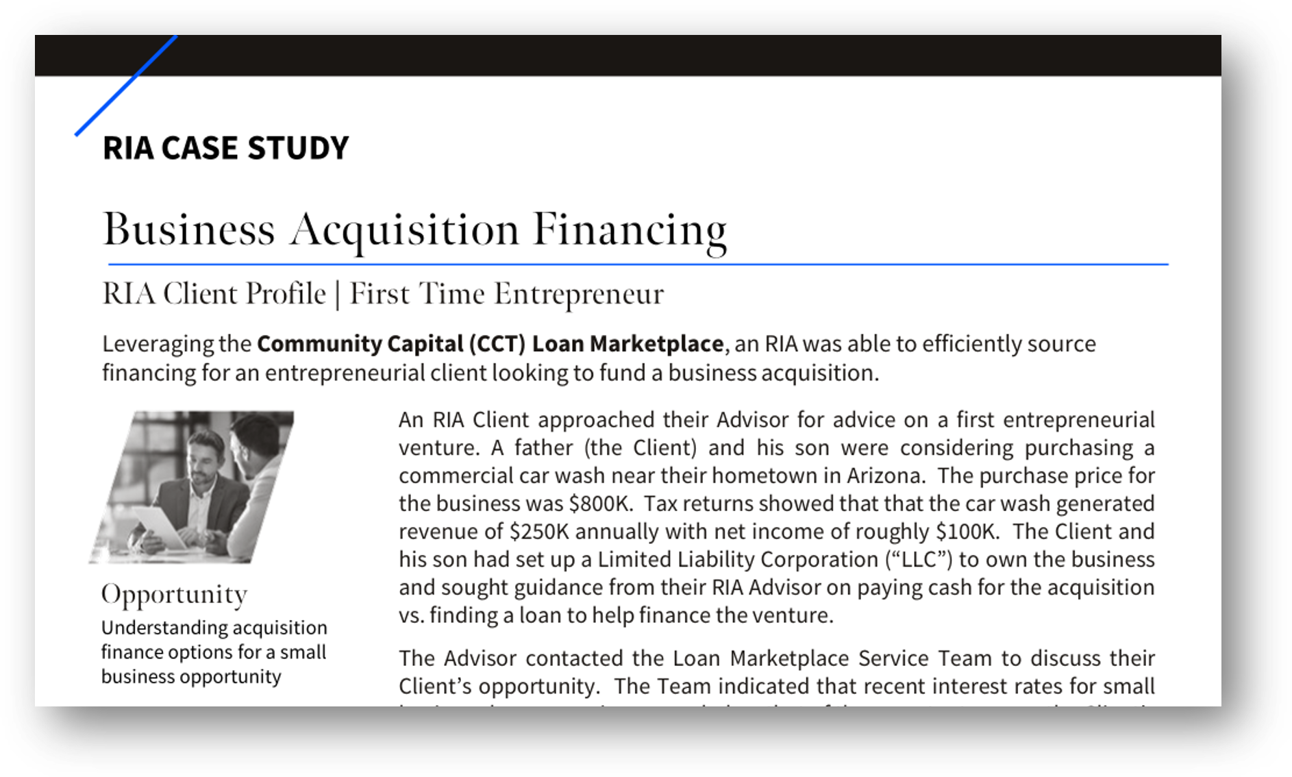 NewEdge-CaseStudy Business Acquisition Financing