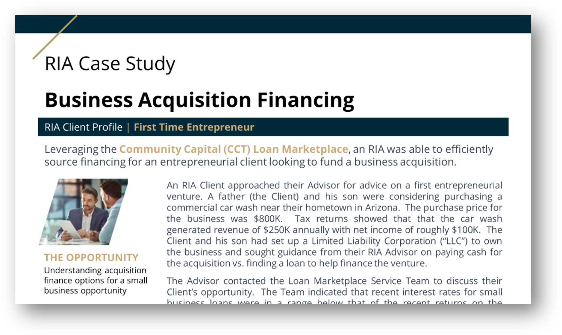 Rockefeller -Business Acquisition Client Study