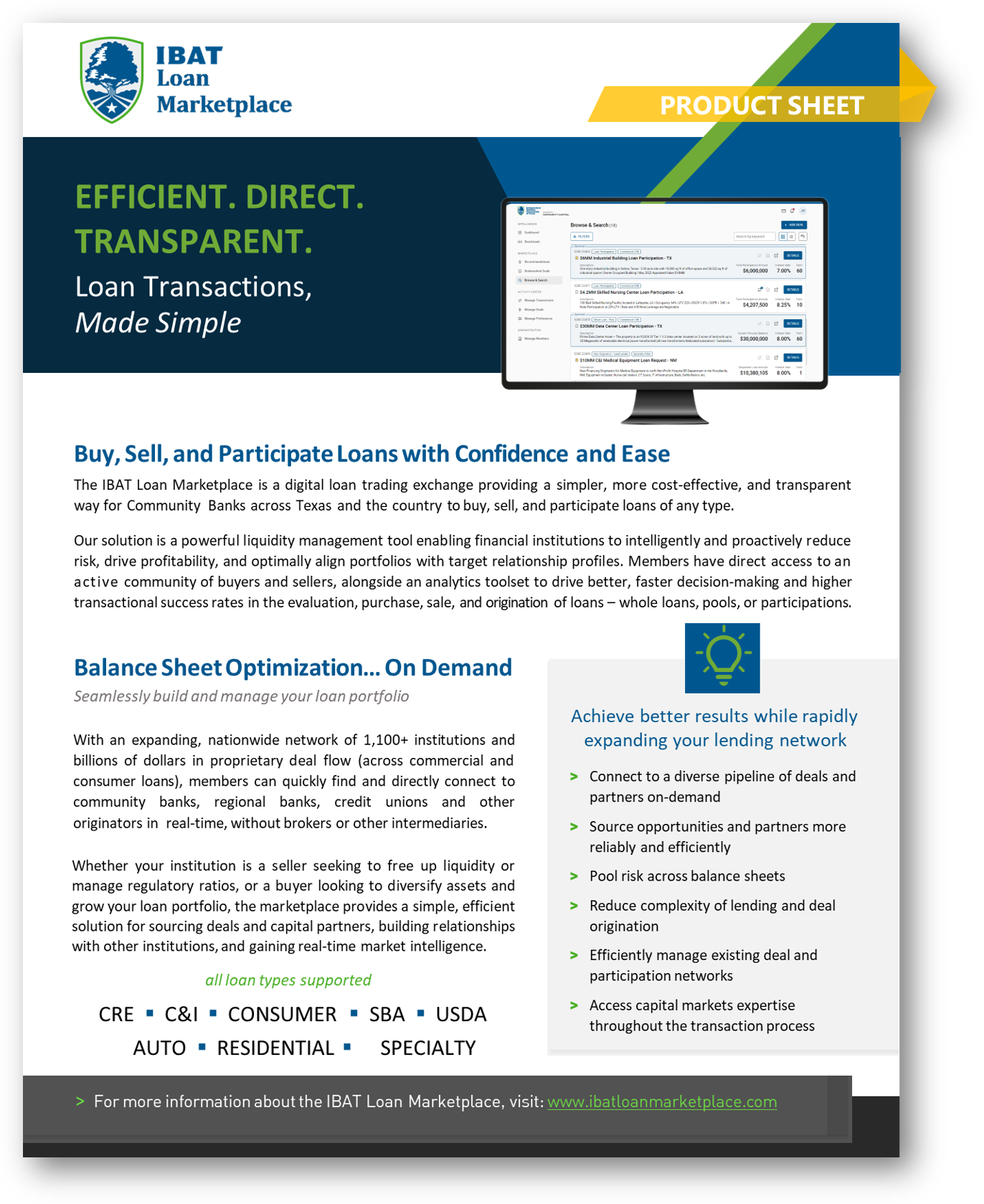 IBAT - One Pager Snapshot 3